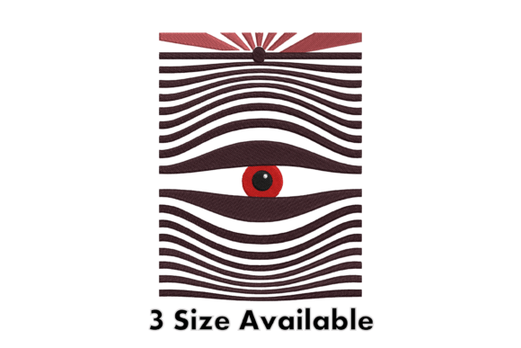 Abstract Eye Wave Embroidery Design Review