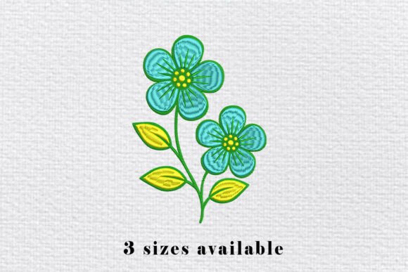 Blue Flower Embroidery Design File Review