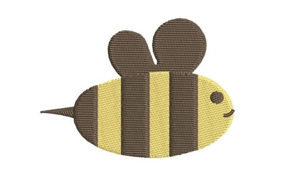 Cute Bumblebee Embroidery Design for Seasonal Shops