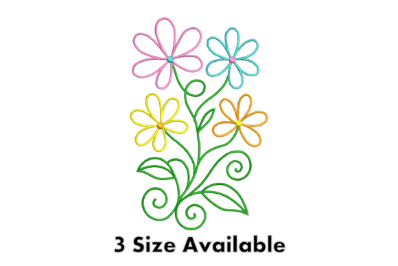 Cute Floral Outline Embroidery File Review