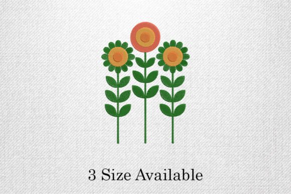 Cute Sunflower Machine Embroidery File
