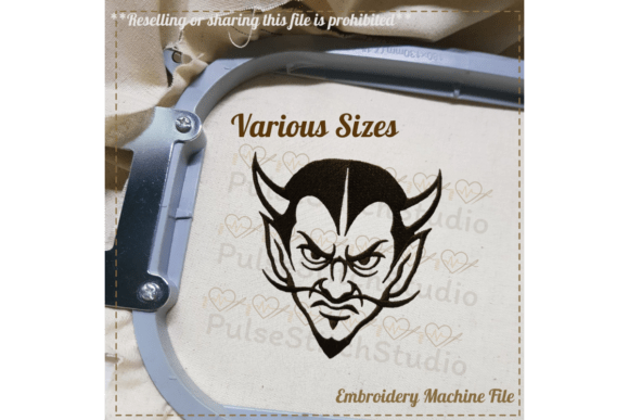 Devil Embroidery Design- Mascot School