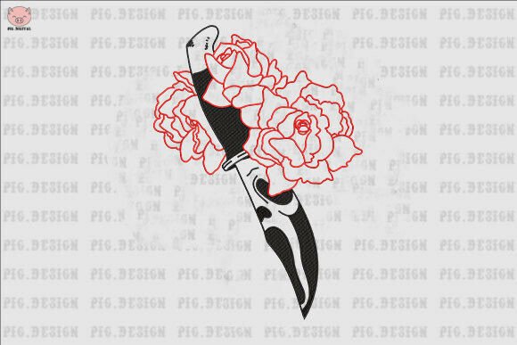 Knife with Roses Embroidery Design Review