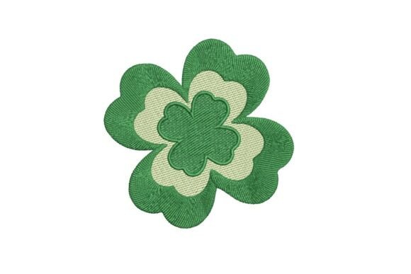 Layered Four-Leaf Clover Embroidery Design Review