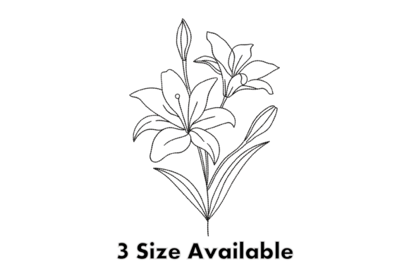 Lily Flower Outline Embroidery File Review
