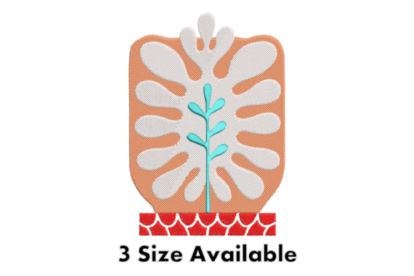 Modern Leaf Pot Embroidery Design Review