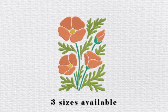 Orange Flower Embroidery Colorful File Review