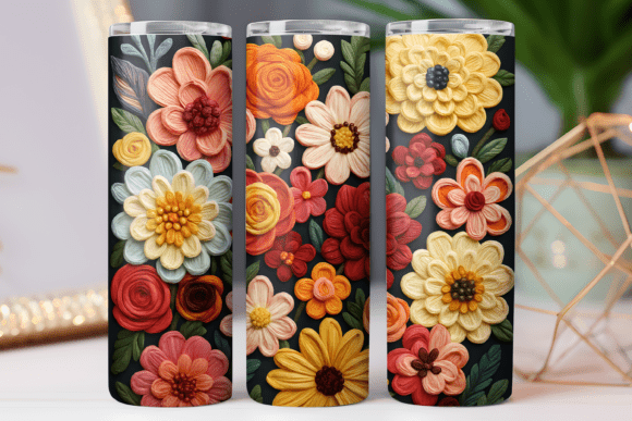 Review: Embroidery Floral Tumbler Wrap Skinny