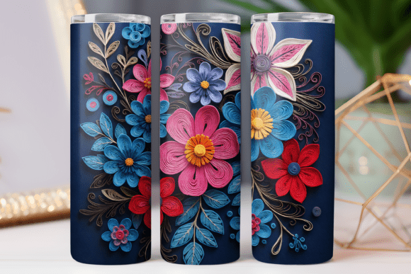 Reviewing the Embroidery Floral Tumbler Wrap Design