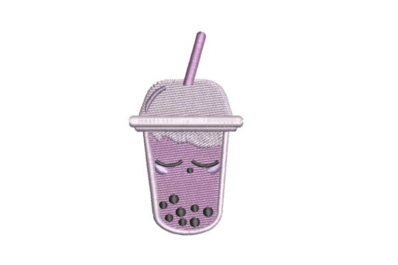 Sleepy Purple Boba Tea Embroidery Design Review